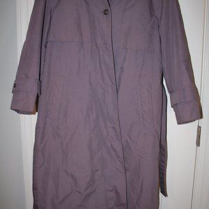 London Fog Mauve Trench Coat Size 6 petite